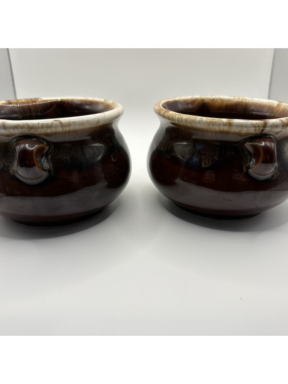Brown Ceramic Decorative Planter Bowl - Gloss Finish